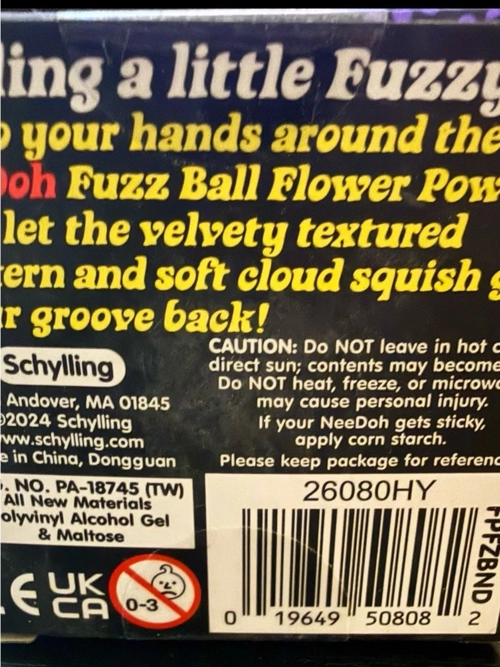 Fuzz Ball Flower Power Purple Sensory Toy